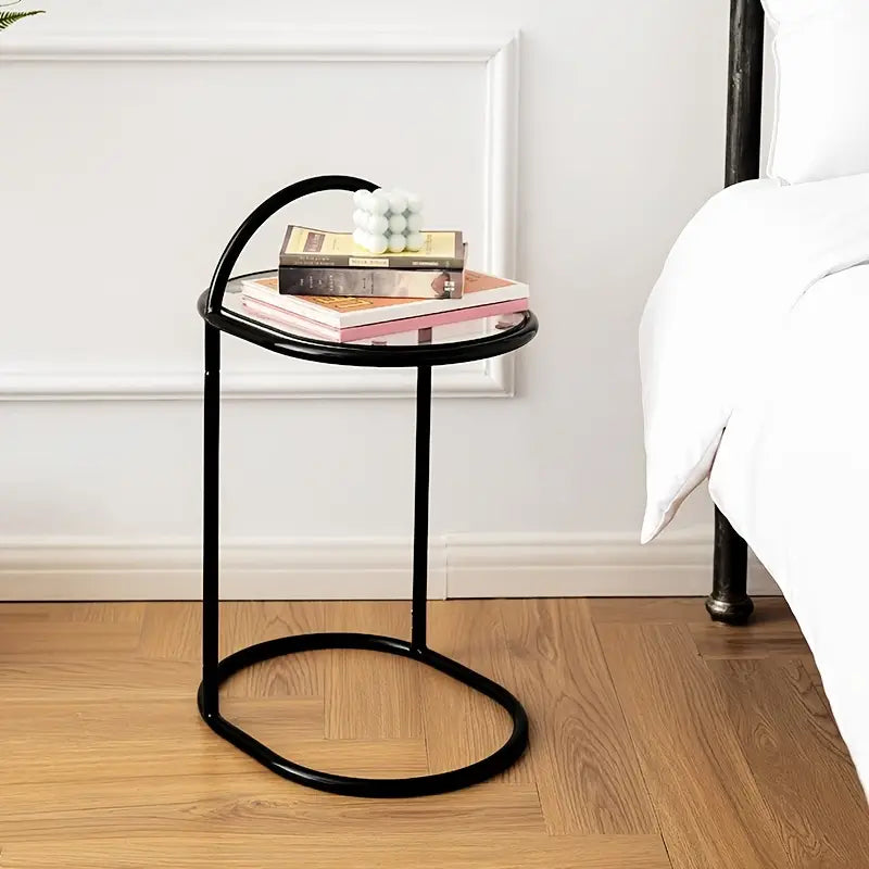 round  2-Tier Storage Side Table