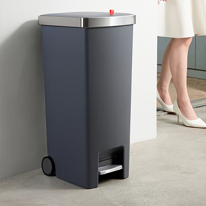 Foot Pedal Trash Can with Wheels