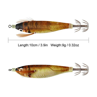 Luminous Wood Shrimp Squid Fishing Lure