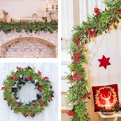 Christmas Wreath Rattan Vine Garland Xmas Decor