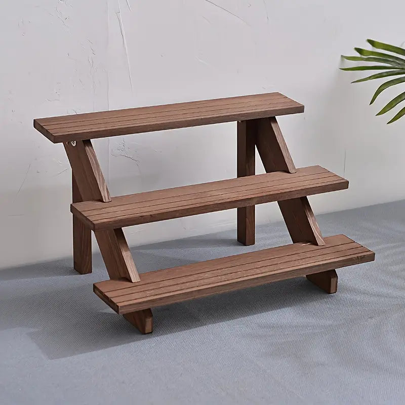 Bring nature indoors with this elegant natural wooden display riser