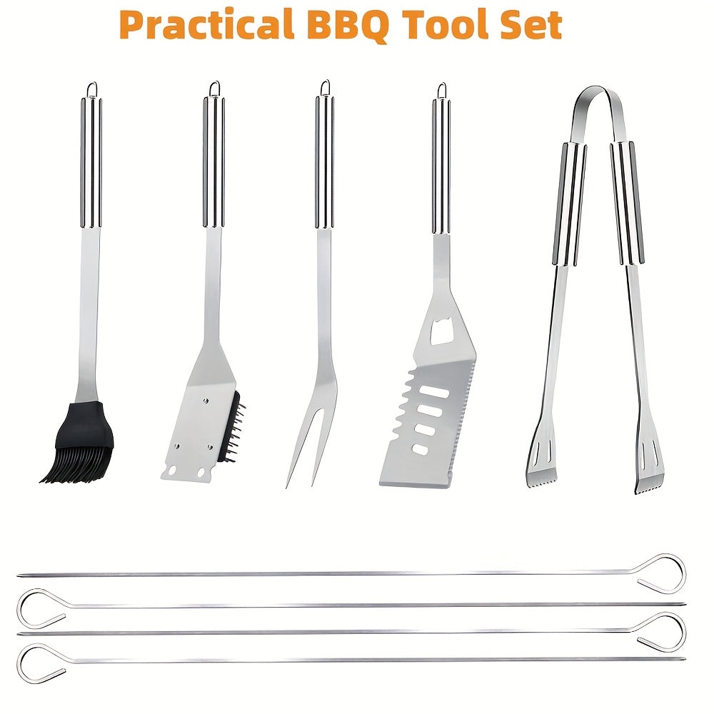 BBQ Grilling Stainless Steel Accessories Set (10pcs)
