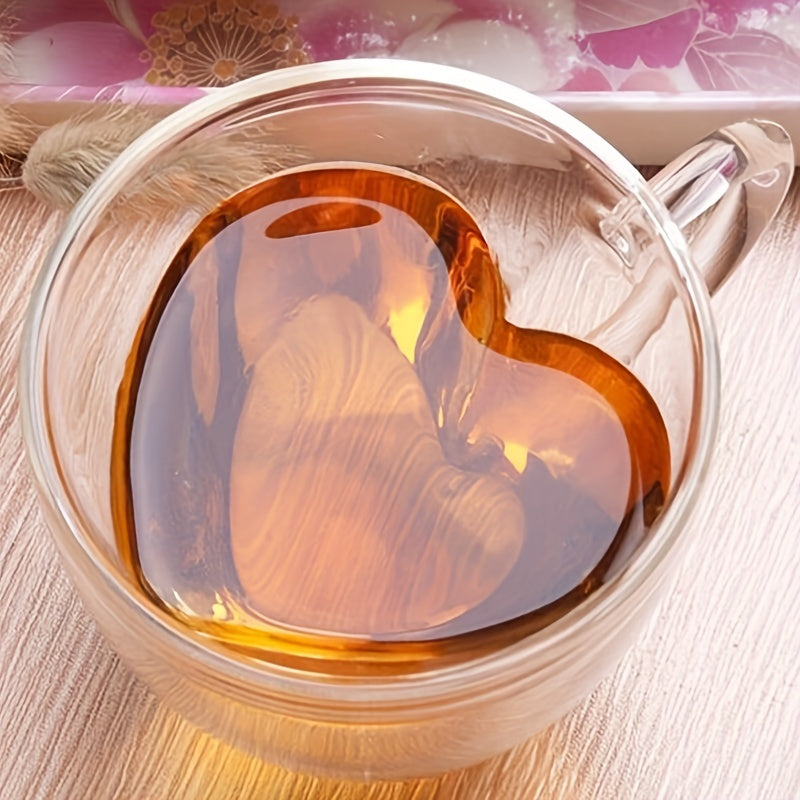 Heart Couple Cup Insulated Glass Mug