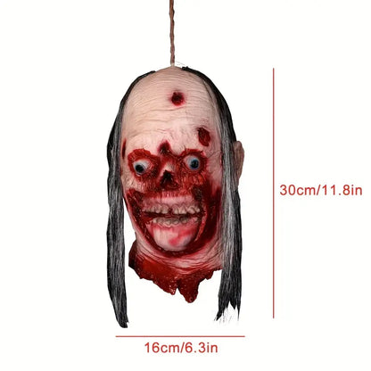 Crimson Haunting: The Ghostly Fake Man Head
