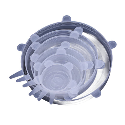 6pcs Silicone Stretch Lids for Food Storage