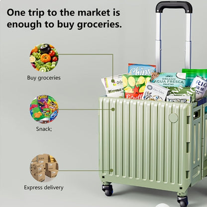Camping Trolley Storage Cart with Lid