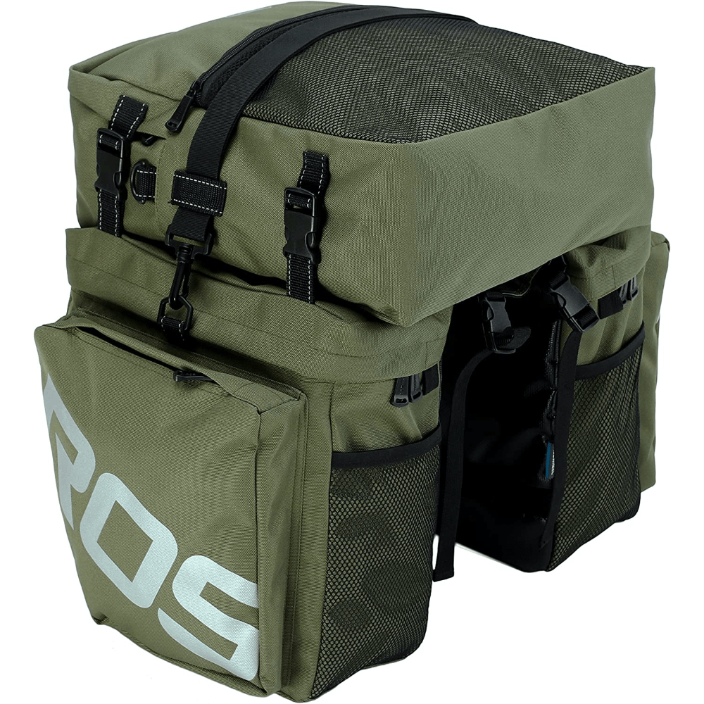 3-in-1 Bicycle Rear Capacity Rack Pannier Bag