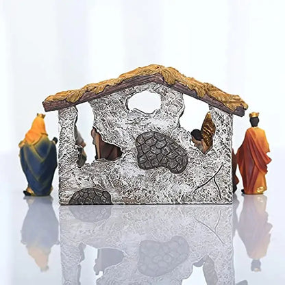 Divine Nativity: 12-Piece Realistic Christmas Figurine Set