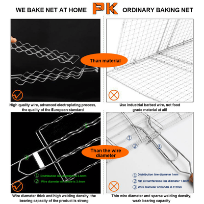 Sausage Grilling Basket Metal Mesh Rack for BBQ