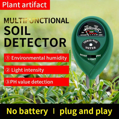 3-in-1 High-Precision Soil pH and Moisture Meter
