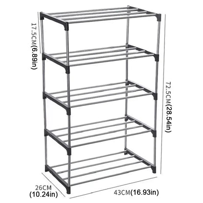 Keep your shoes tidy and accessible using the 1pc Galvanized Stackable Shoe Shelf