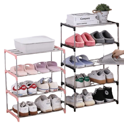 Keep your shoes tidy and accessible using the 1pc Galvanized Stackable Shoe Shelf
