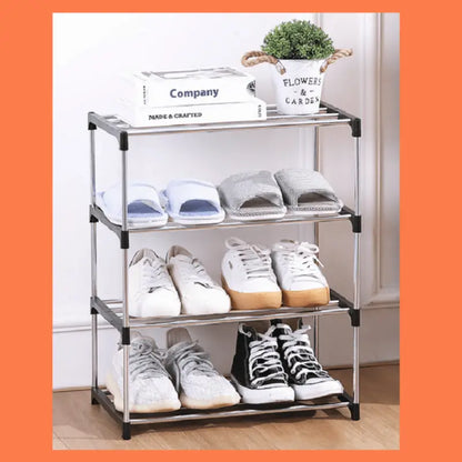 Keep your shoes tidy and accessible using the 1pc Galvanized Stackable Shoe Shelf