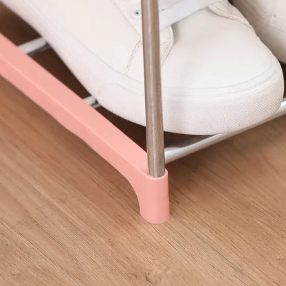 Keep your shoes tidy and accessible using the 1pc Galvanized Stackable Shoe Shelf