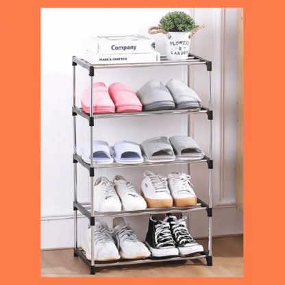 Keep your shoes tidy and accessible using the 1pc Galvanized Stackable Shoe Shelf