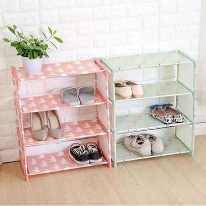 Simplify your life with this Non-Woven Dustproof Shoe Rack