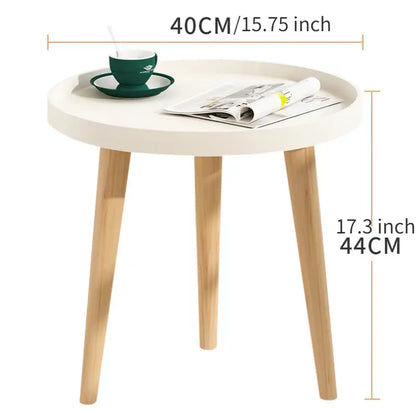 Embrace Elegance with the Round Coffee Table Boasting Three Harmonious Legs