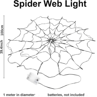 Spiderweb Glow: Warm LED Decor