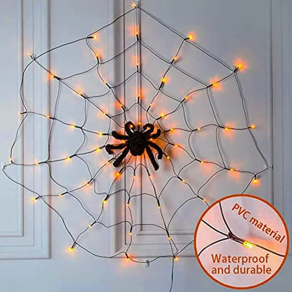 Spiderweb Glow: Warm LED Decor