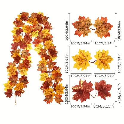 Autumn Maple Leaf Hanging Vine Garland