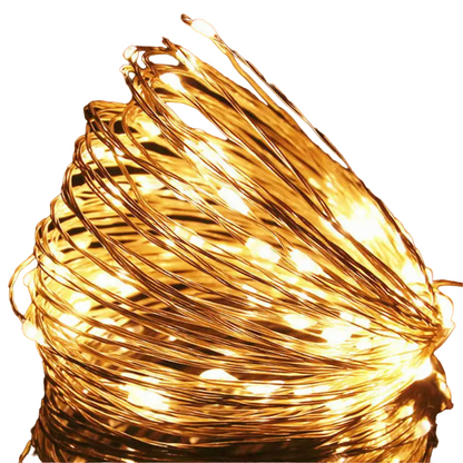 Twinkling Tidings: Copper Wire LED String Lights for a Merry Christmas