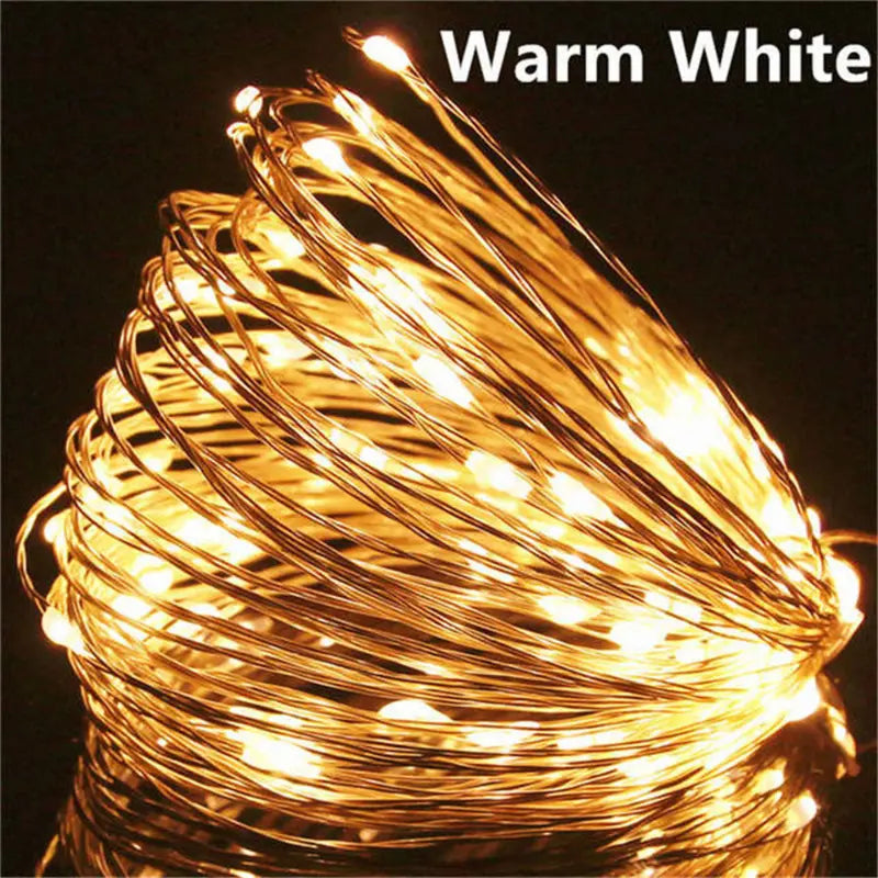 Twinkling Tidings: Copper Wire LED String Lights for a Merry Christmas