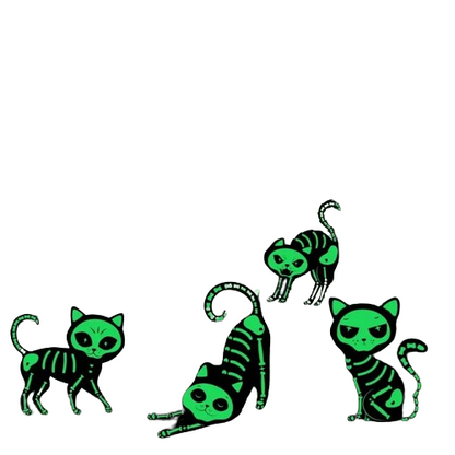 Midnight Guardian: 4pcs Black Cat Silhouette Yard Sign with Stakes