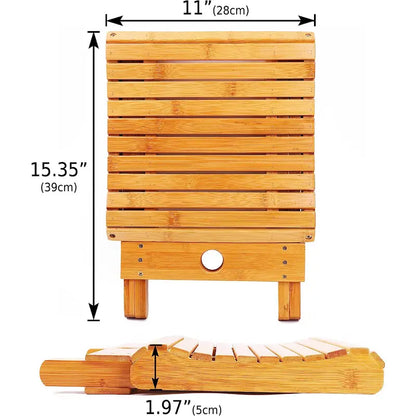 Step Up the Eco-Friendly Way with Our Bamboo Folding Bench
