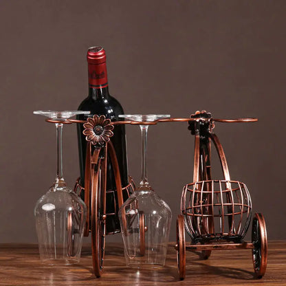 European-Style Vintage Carriage Wine Rack