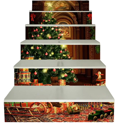 Festive Climb: Christmas Wonderland Staircase Decals