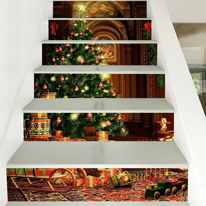 Festive Climb: Christmas Wonderland Staircase Decals