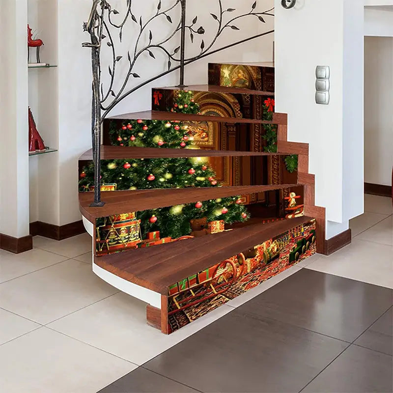 Festive Climb: Christmas Wonderland Staircase Decals