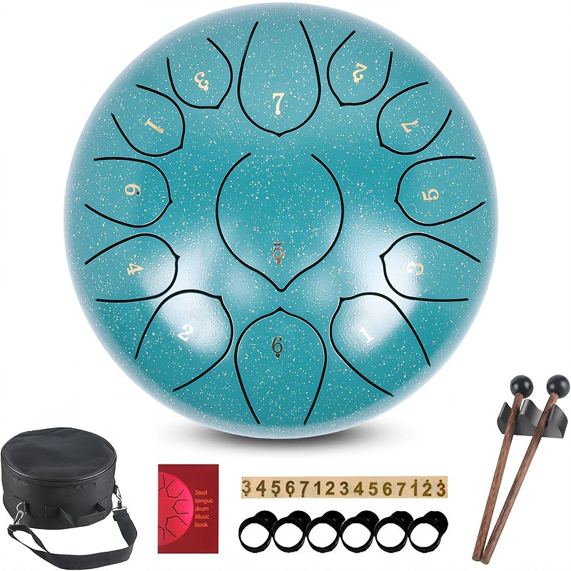13-Note Steel Tongue Drum with Bag Set