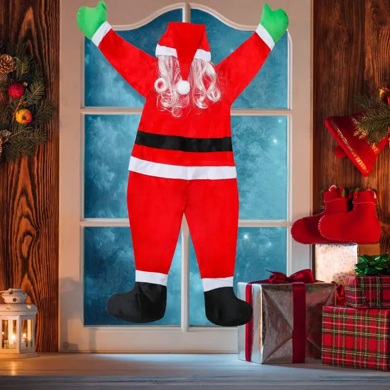 Jolly Giant: Oversized Hanging Santa Claus for Festive Delight