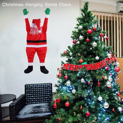 Jolly Giant: Oversized Hanging Santa Claus for Festive Delight
