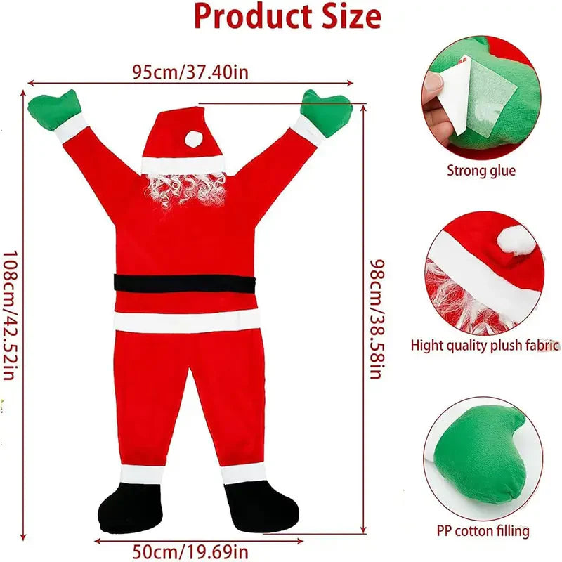 Jolly Giant: Oversized Hanging Santa Claus for Festive Delight