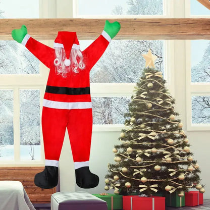 Jolly Giant: Oversized Hanging Santa Claus for Festive Delight
