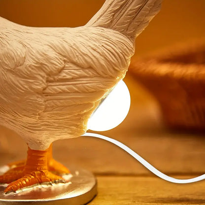 Lifelike Chicken Egg Lamp - 3D LED Night Light with USB Power