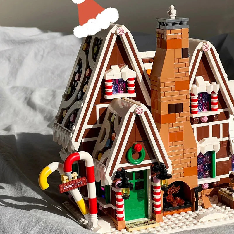 Santa Claus Gingerbread House Building Blocks