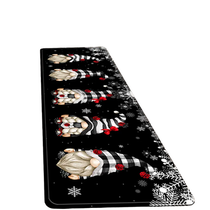 Adorable Christmas Faceless Gnome Kitchen Rug