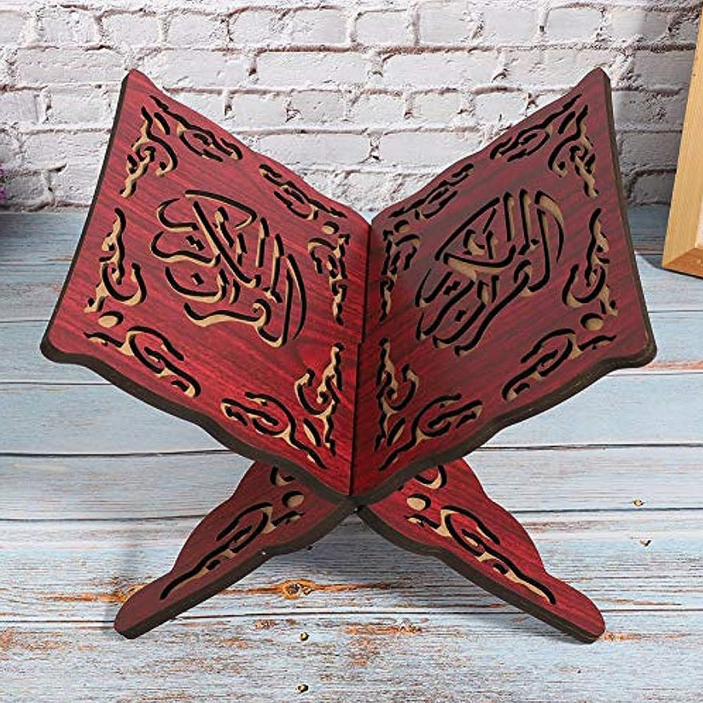 Wooden Quran Wine Holder Stand