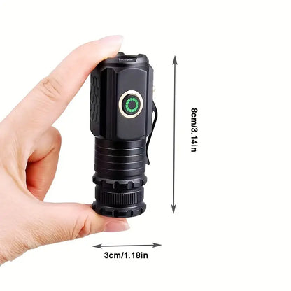 2000LM USB Rechargeable LED Flashlight - 5 Modes, Waterproof, Lightweight