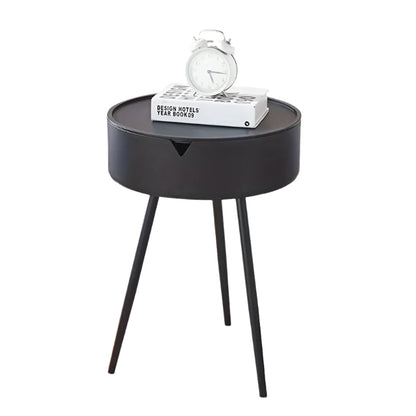 Creamy Wind Bedside Cabinet with Storage