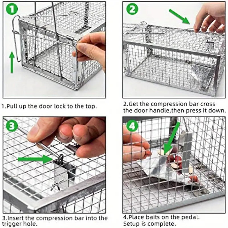 Humane Rat Trap - Metal Chipmunk and Rodent Trap (1pc)