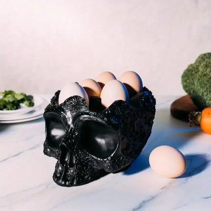 Skull Head Egg Holder - Resin Decoration