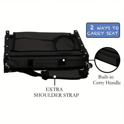 Portable Outdoor Stand Sports Seat with Back Support and Wide Cushion