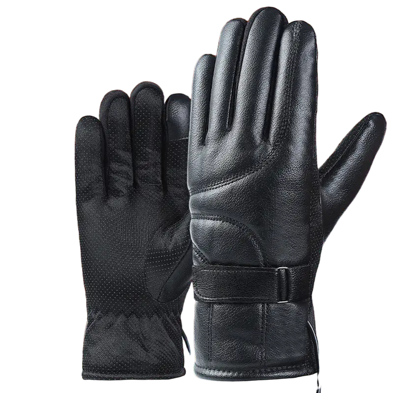 Winter Warm USB Heated Gloves - Touch Screen, Waterproof, Black