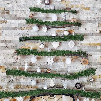 Christmas Greenery Tinsel Garland for Tree & Decor