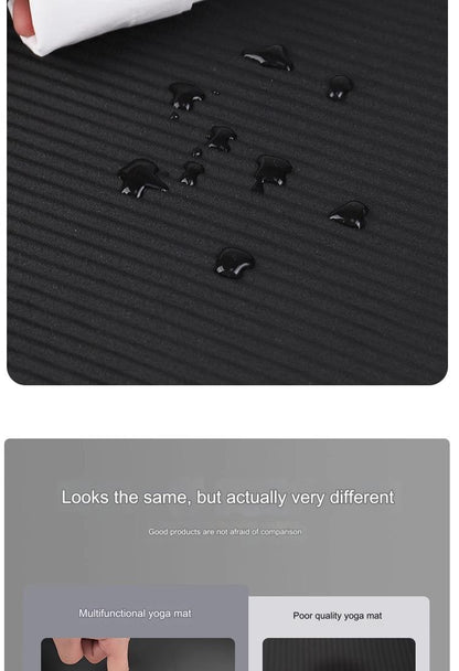 20mm Thick Shock-Absorbing Yoga Mat with Portable Backpack & Straps