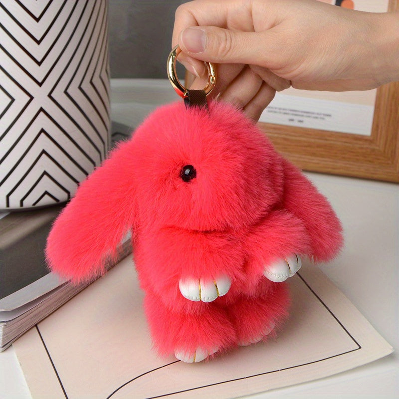 Imitation Rabbit Plush Keychain Pendant for Bags